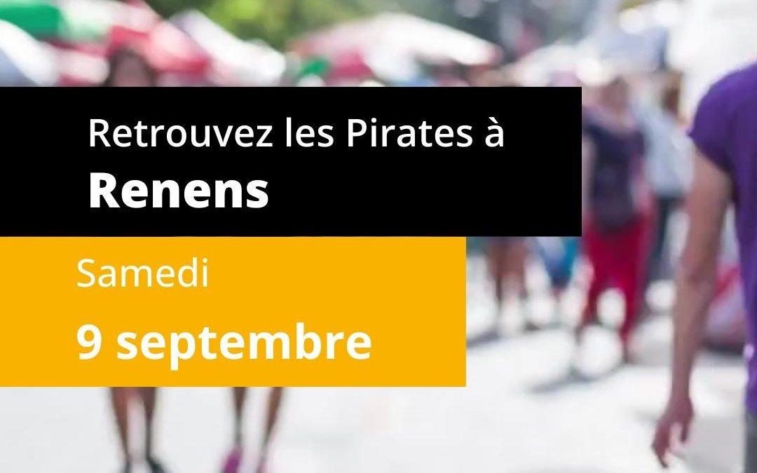 Le Parti Pirate Vaudois à la rencontre des citoyens pour les élections fédérales 2023 – #EF2023: Renens